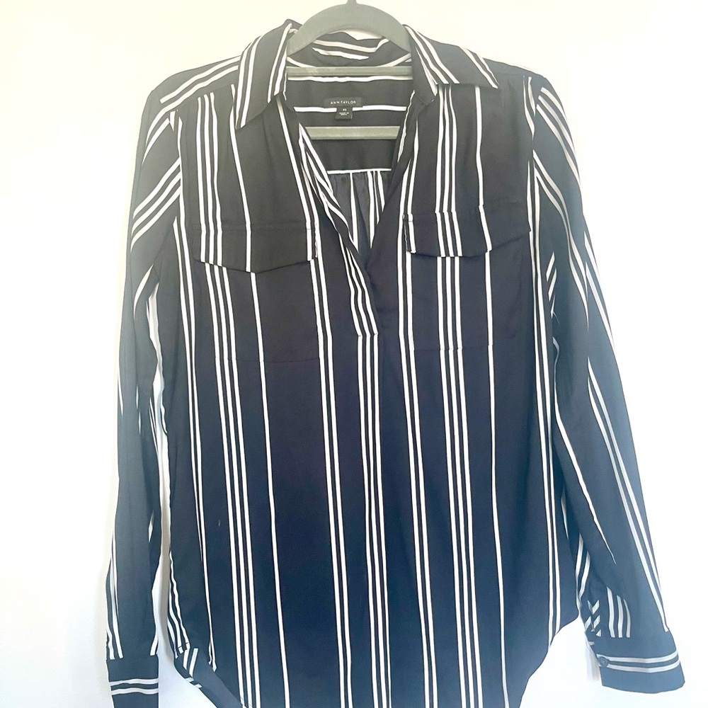Ann Taylor Striped Blouse